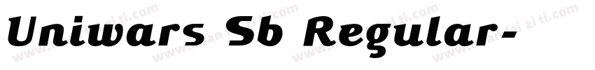 Uniwars Sb Regular字体转换